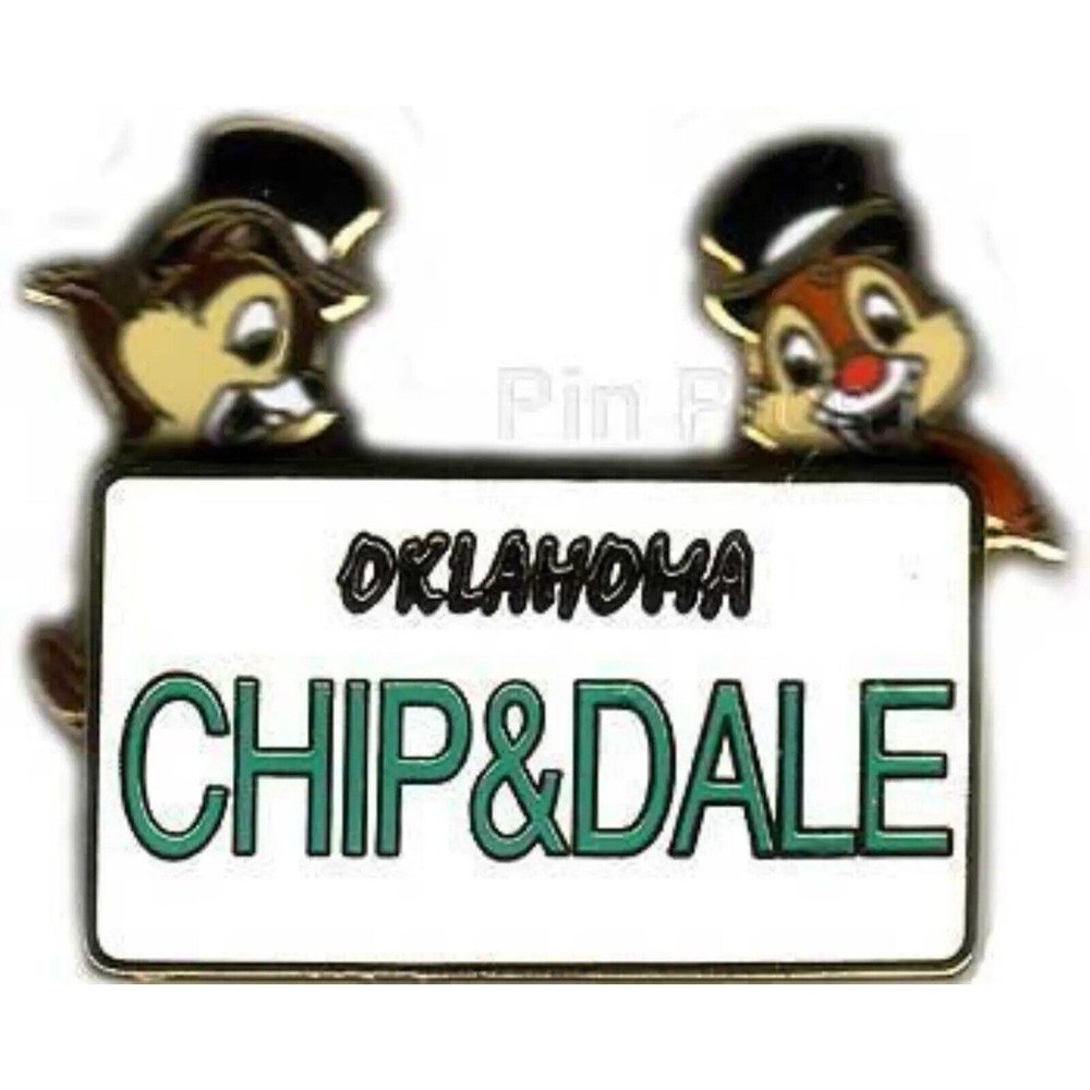 Disney Pin Chip Dale Oklahoma License JDS Across America State LE 2000‎ 25710
